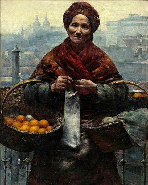 Jewish woman selling oranges, Aleksander Gierymski